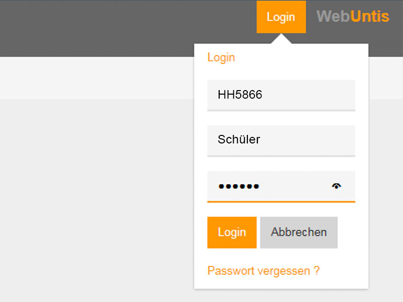 Vertretungsplan bei WebUntis